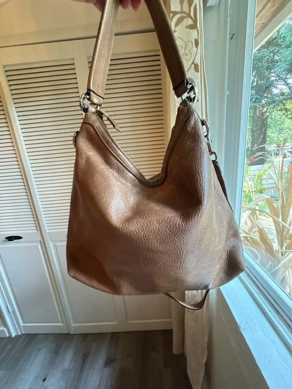 Gucci Miss GG Hobo Brown Leather Shoulder Bag